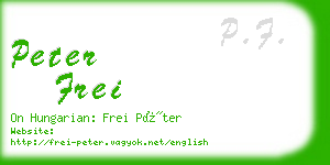 peter frei business card